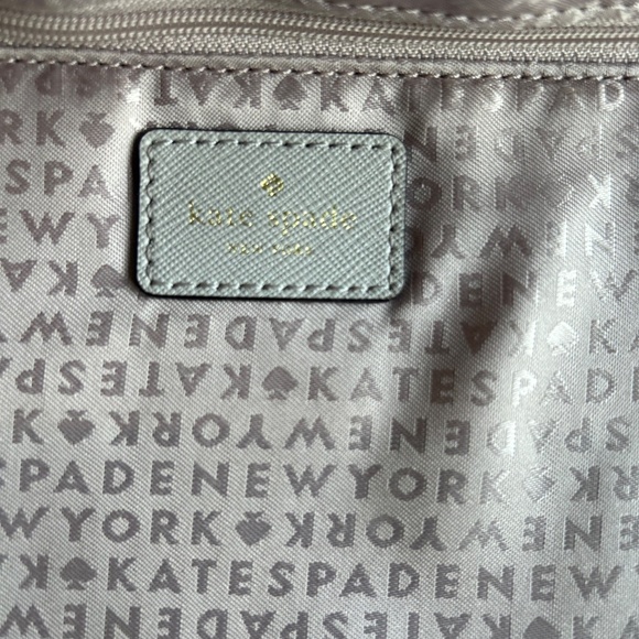 Kate Spade Grey Crossgrain Leather Handbag Shoulder Bag - Picture 13 of 15